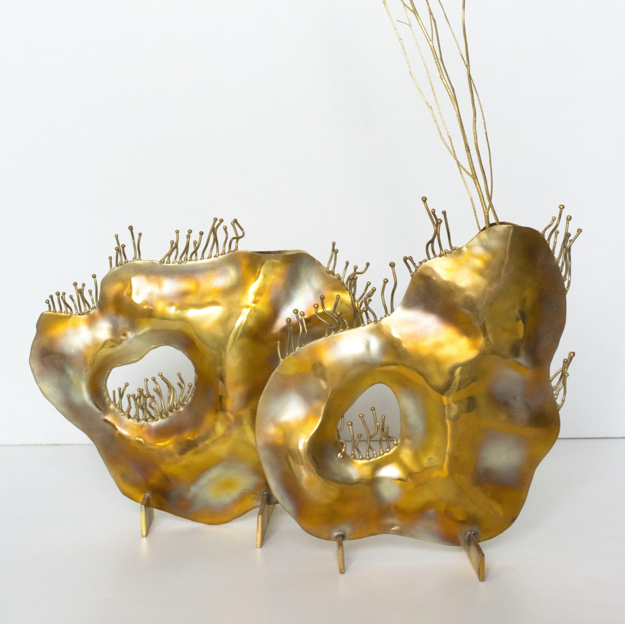 Sculptural Brass Vessel & Handcraft Form