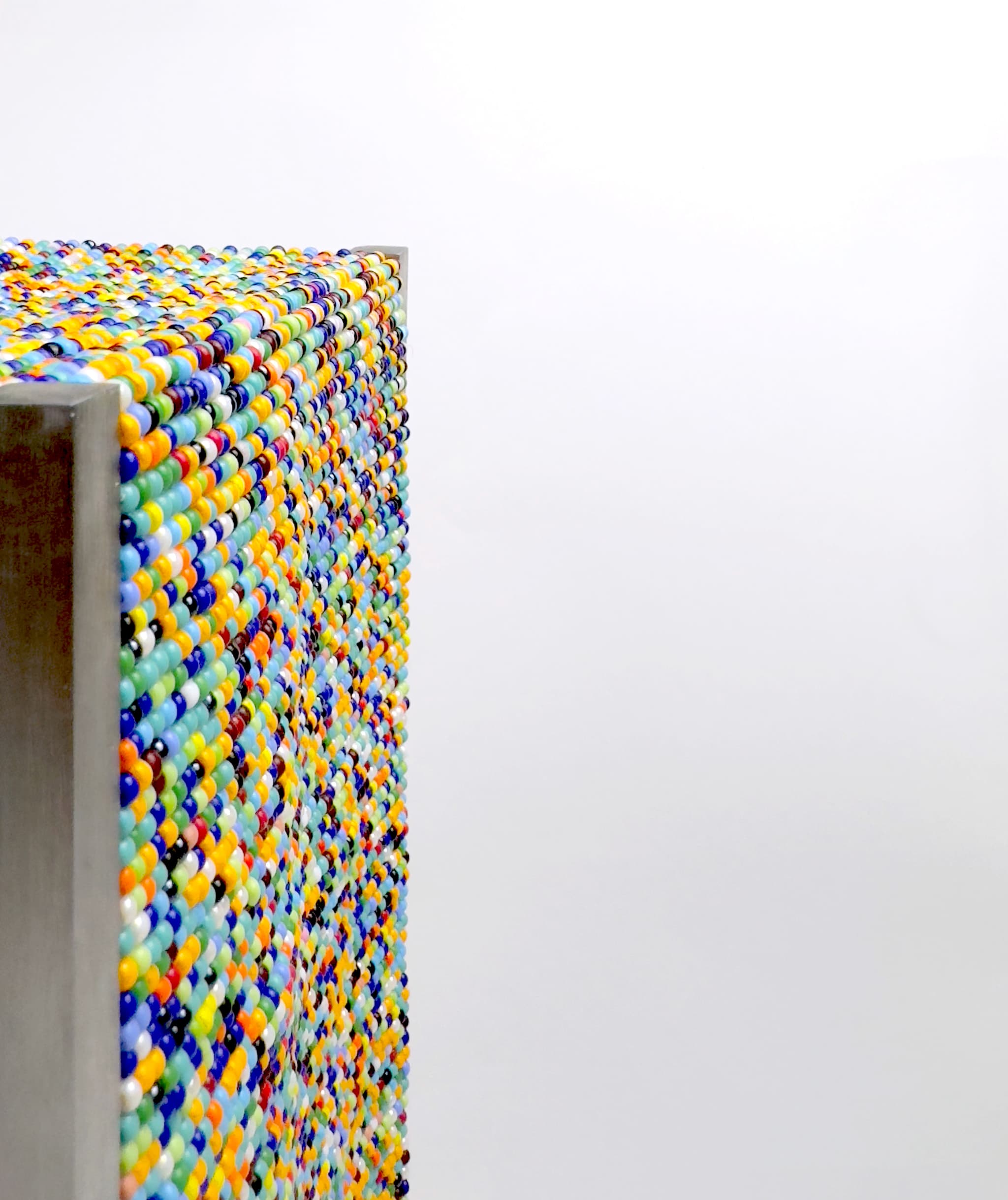 Sculpted Timber & Metal Stool
