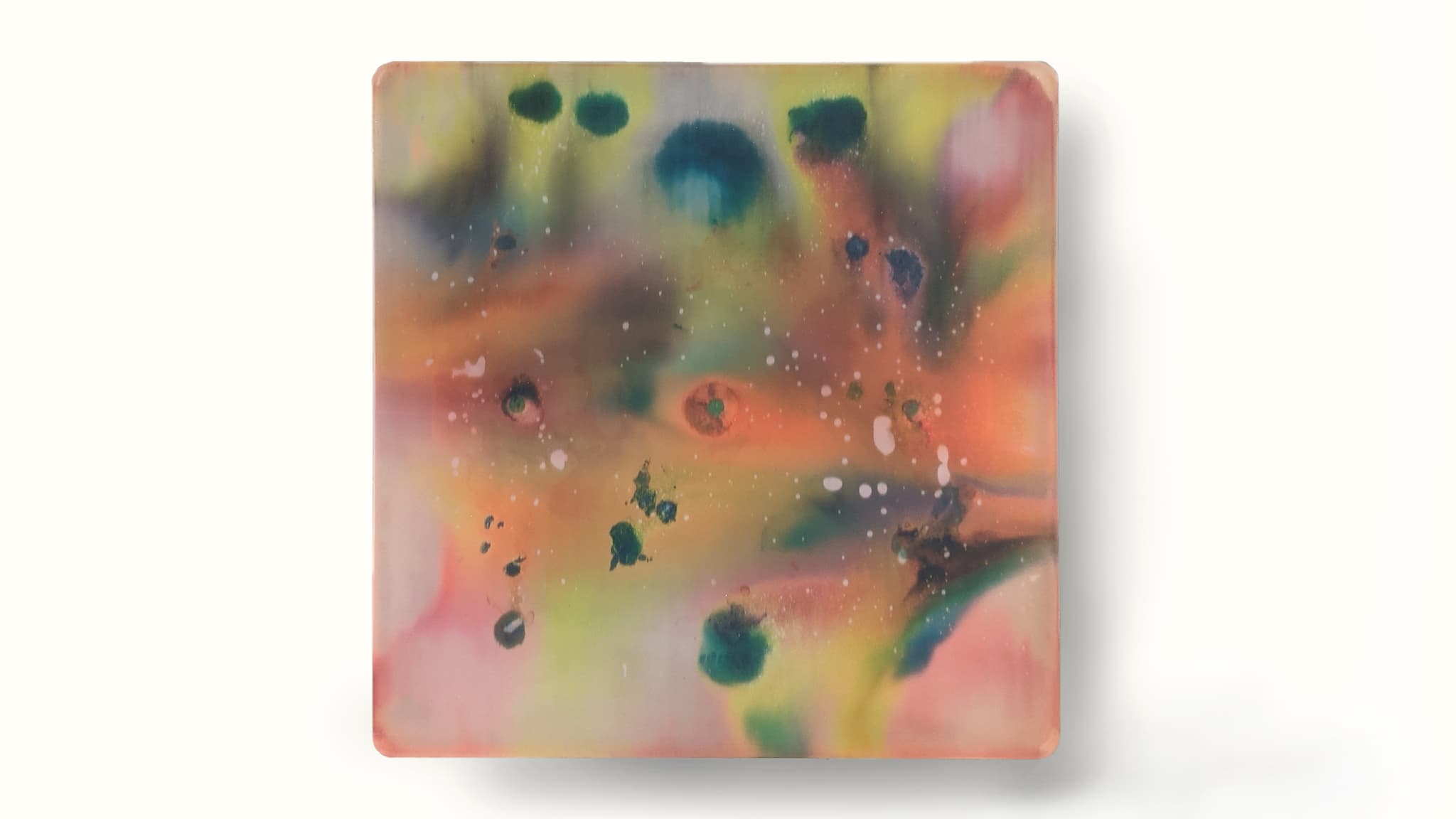 Inlaid Marble & Metal Plaque