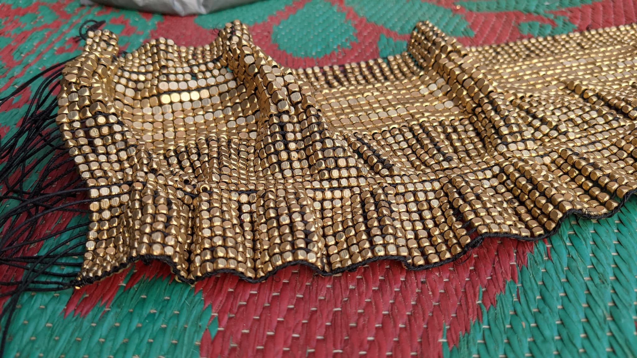 Handcrafted Brass Beads Fabric