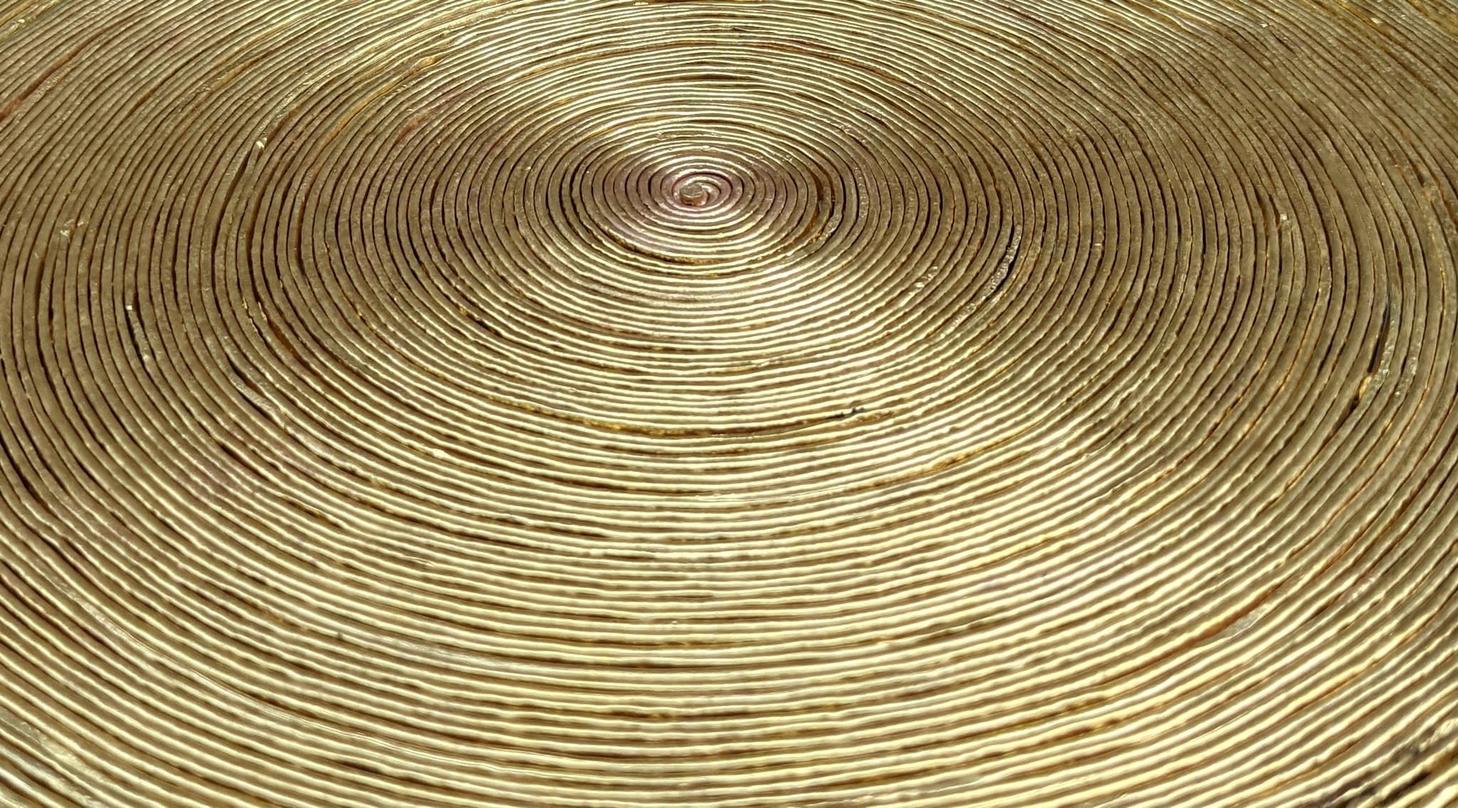 Hammered Brass Concentric Dish