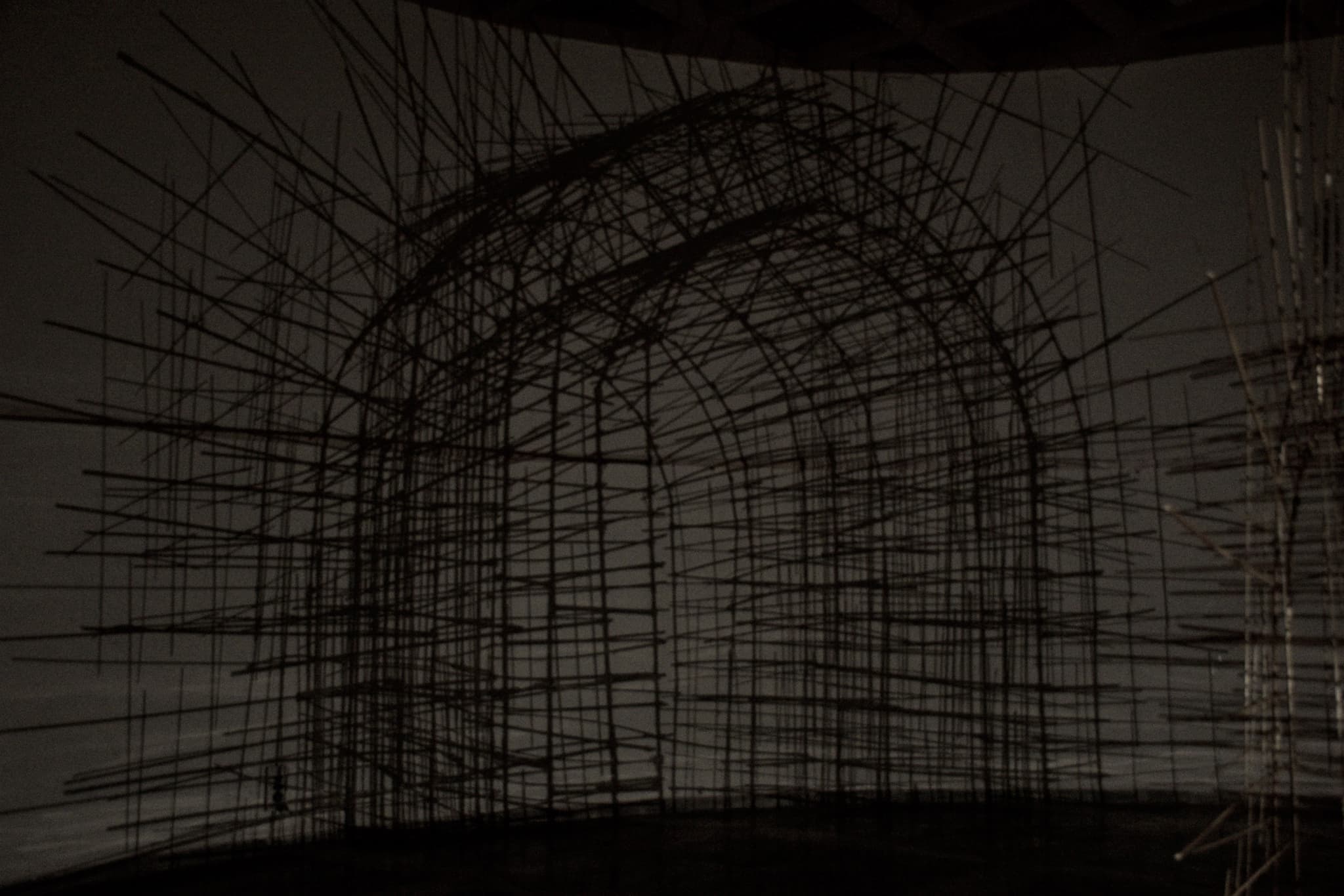 Vaulted Iron Mesh Pavilion