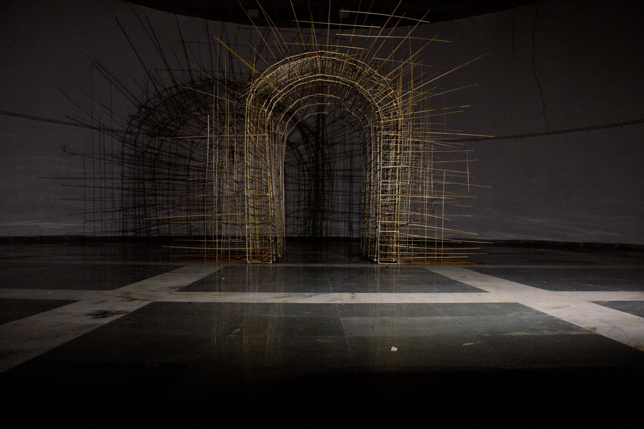 Woven Metal Canopy Installation